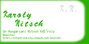 karoly nitsch business card
